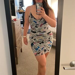Newspaper Print dress